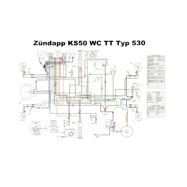 Wire harness Zundapp KS50 LC model 530