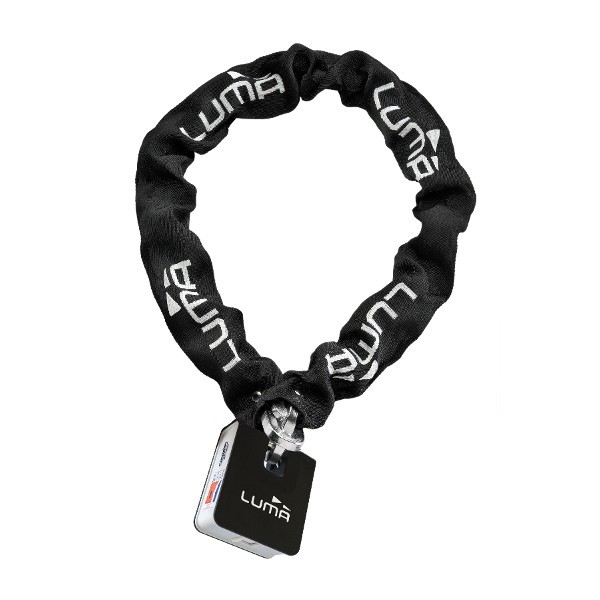 Chain lock + hangslot art 4-sterren 120cm black white Luma escudo
