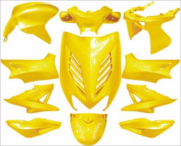 Plaatwerkset special geel DMP 11-delig yamaha aerox mbk nitro
