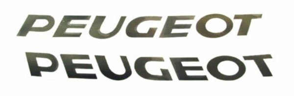 Sticker Peugeot word [peugeot] black 2- pieces