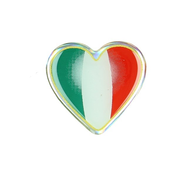 Sticker universeel vlag Italie hartje 3d per stuk