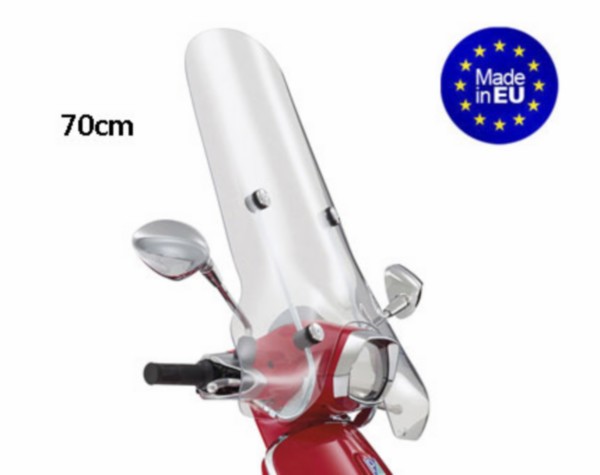 Windscreen high + fixation set (made in EU) model original Vespa Sprint 70cm