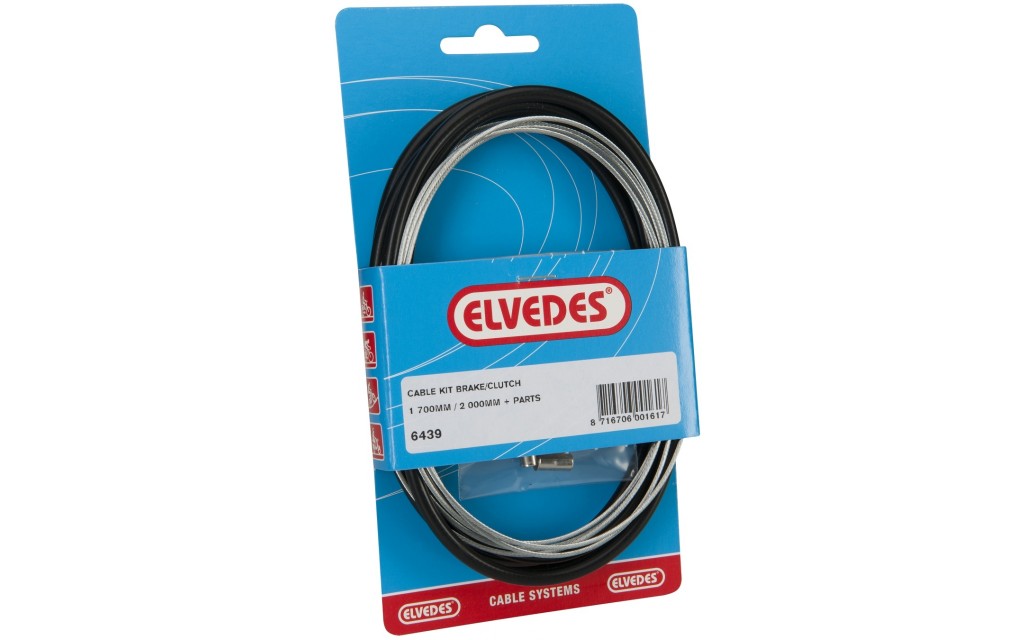 Elvedes cable clutch / brake cable) extra flexible 1800 / 2250mm V-nippel - 2 meter