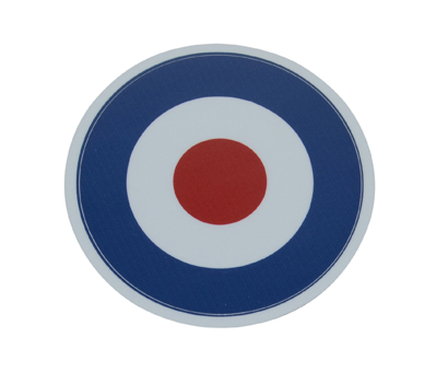 Sticker Piaggio tricolore round target rood/ wit/ blue