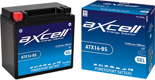 Accu atx14l-bs ytx14-bs sla gel onder andere Bmw Piaggio MP3 12amp axcell