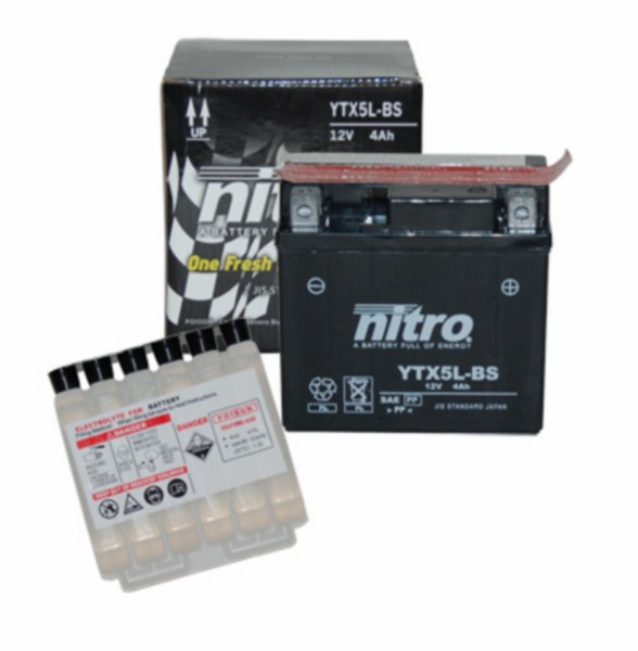 Battery ytx5l-bs 4ah dink/fil/peop/sr2000 dit/tb/super9 nitro