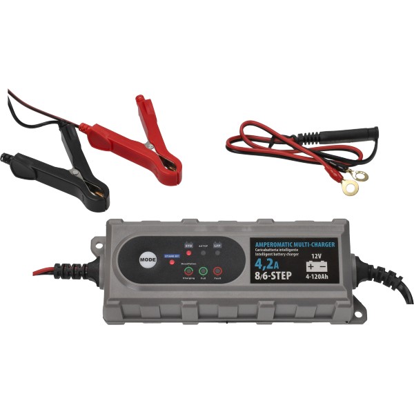 Battery charger 12v slimme battery charger 4,2A lampa aperomatic multi charger 70208