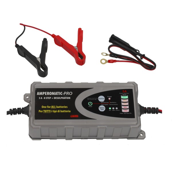 Battery charger 12v slimme battery charger 5amp lampa amperomatic pro 70199