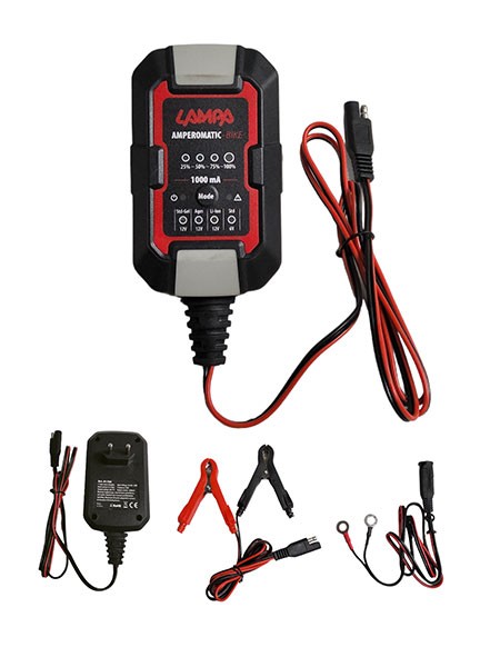 Battery charger 6 12v slimme battery charger 1amp lampa ameromatic bike 91730