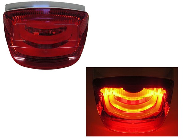 Rear light led tube Vespa LX LXV Vespa S chrome Power1