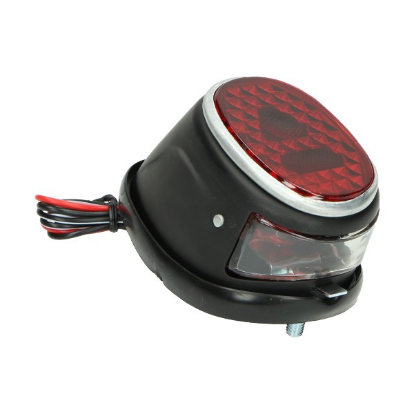 Rear light old type complete + rubber Puch Maxi MS50 MV50 black red