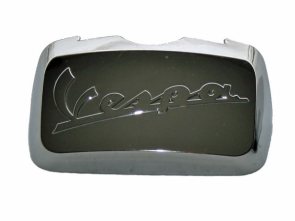 Cover plate pick up brace back carrier LXV Vespa LX Vespa S chrome Piaggio original 623336
