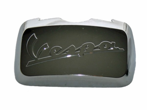 Cover plate pick up brace back carrier LXV Vespa LX Vespa S chrome Piaggio original 623336