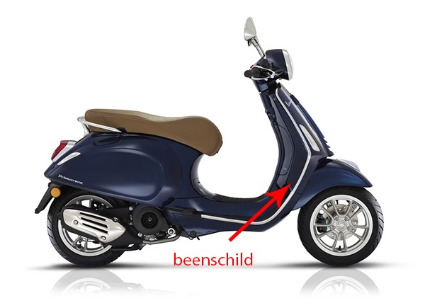 Bein Schild Vespa Primavera blau mit 289 a Piaggio original 1b003620000dk