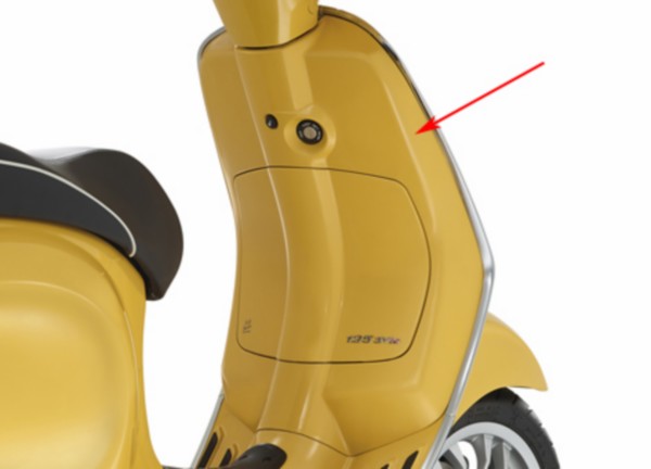 Bein Schild Vespa Vespa Sprint gelb 968 a Piaggio original 67361700l5