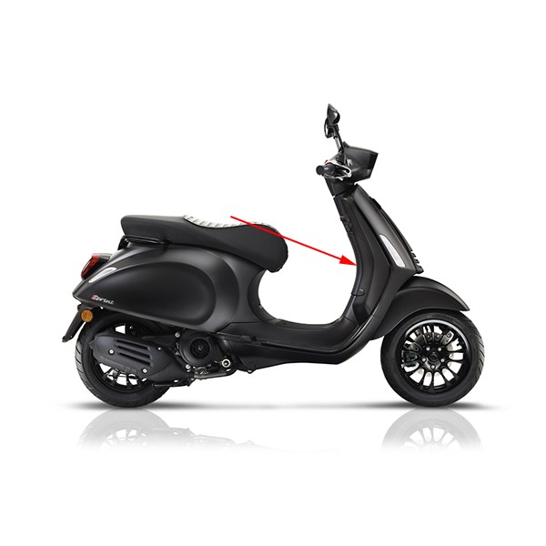 Cover leg shield Vespa Sprint 4S Euro 4 black matt 99 C Piaggio original 67361800nv