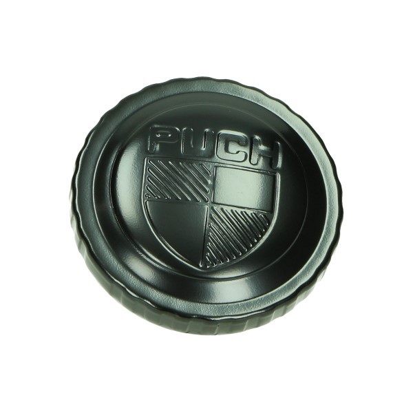 Benzinetankdop met logo Puch 30mm zwart
