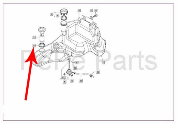 Benzinezender pakking Zip 4-takt Piaggio origineel 259079