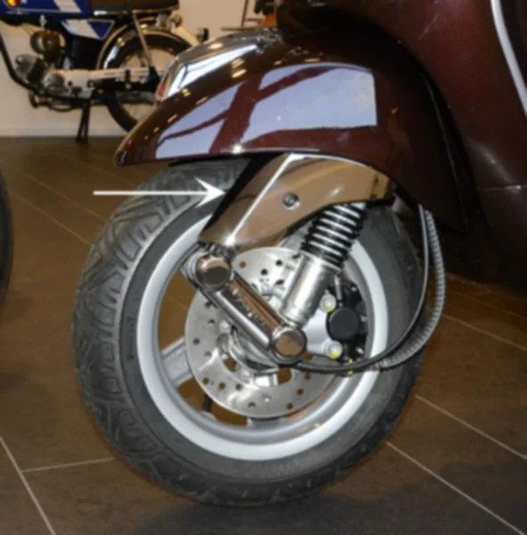 Schutzdeckel vorne Gabel Oben Vespa LX verchromt DMP exclusive line