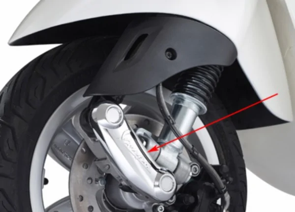Protection cover front Front fork under Primavera Sprint chrome Piaggio original 1c000835