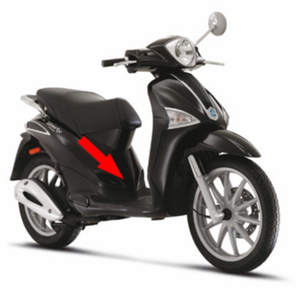 Body abdeckung Ventil Liberty 4T RST Schwarz Vulcano 98 a Piaggio original 65574000xn2