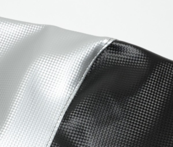 Buddydek Peugeot Speedfight 2 zadel overtrek carbon zwart zilver