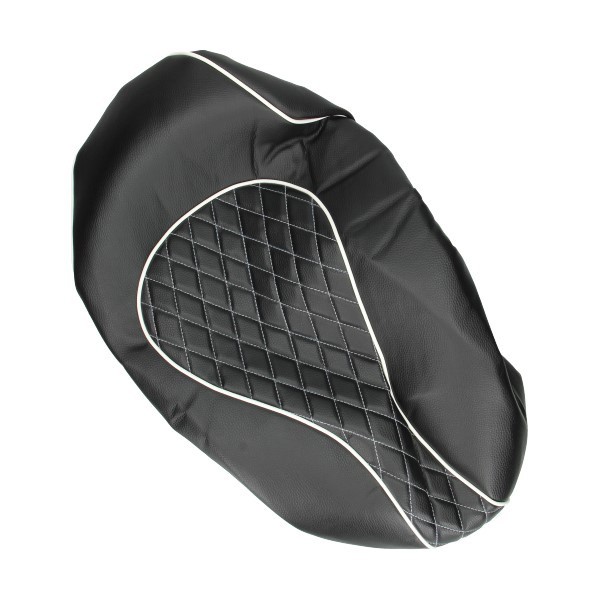 Cover buddyseat Piaggio Fly new after 2012 Chesterfield black with White sticker