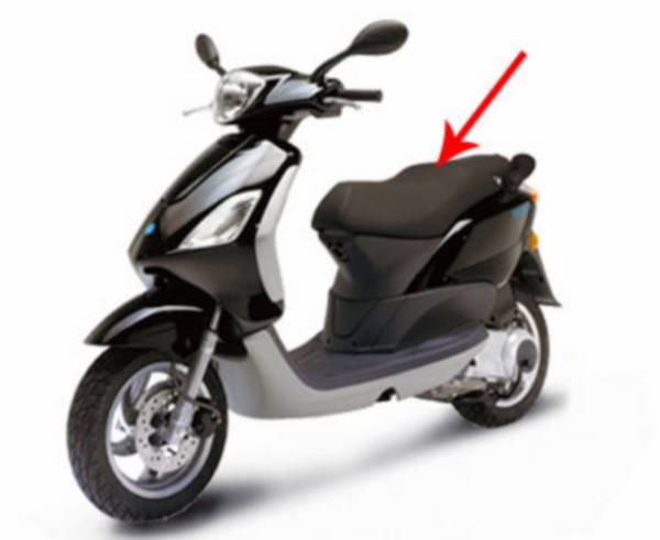 Buddyseat Fly 4S black Piaggio original 6219790012