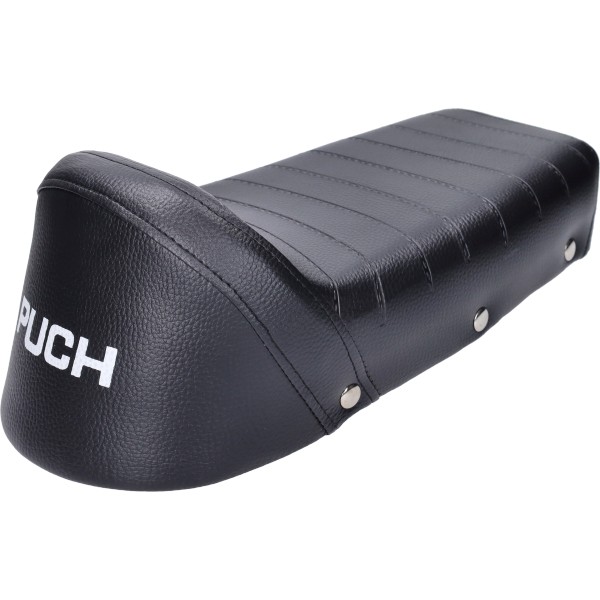 Buddyseat kort met opdruk sport (model DK) zwart past op Puch Maxi