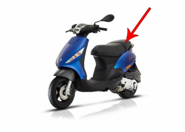 Buddyseat Piaggio Zip 4-takt Euro 4 zwart Piaggio origineel cm009606