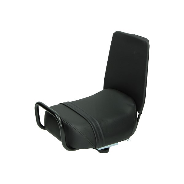Duo-seat + rugsteun brommer Vespa goccia universeel zwart