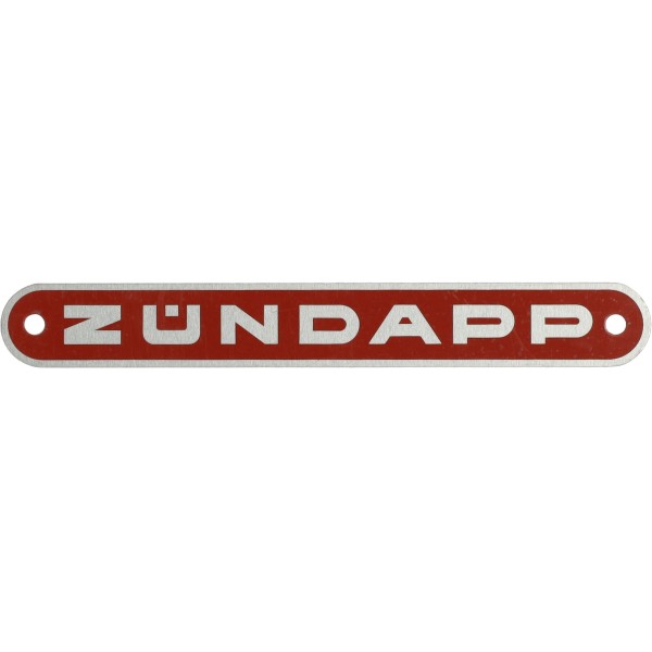 Emblem Buddyseat Aluminium Zundapp alter Typ Modell 517 rot z433-23.141r