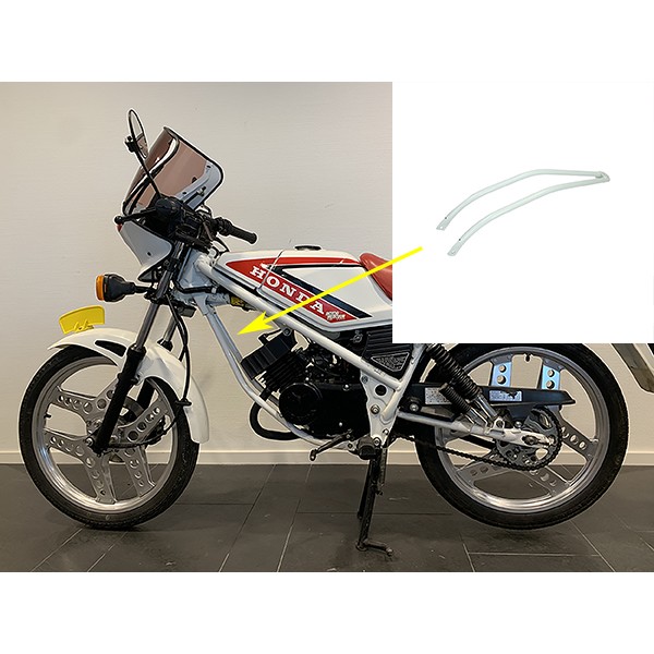 Frame beugelset voorlangs de Cilinder Honda mb5 wit