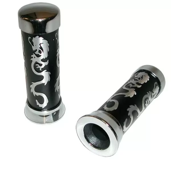 Grip set dragon black aluminium Power1