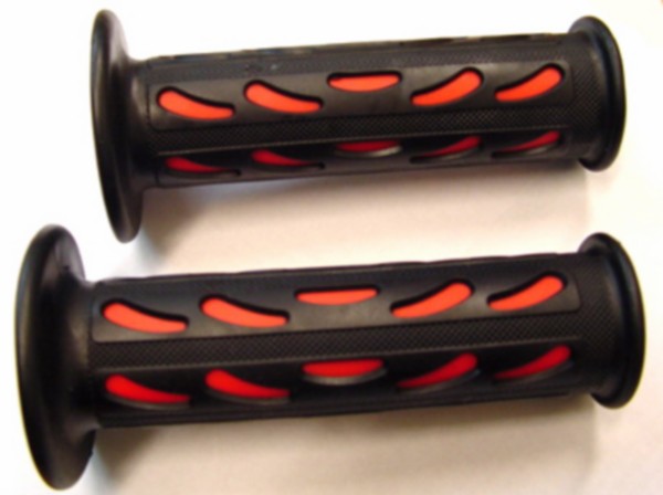 Grip set druppel model progrip universal zwart/rood DMP