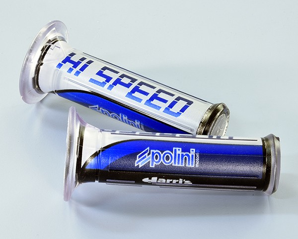 Grip set hi-speed blue white Polini 341.0033