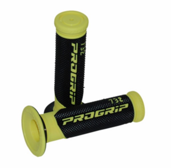 Grip set scooter zwart/geel progrip 732