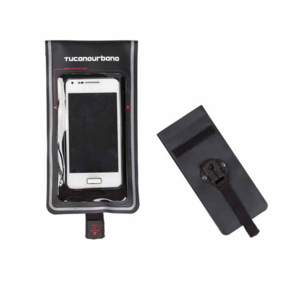 Houder telefoonhoes waterdicht voor thermoscud zwart Tucano Urbano sku 468