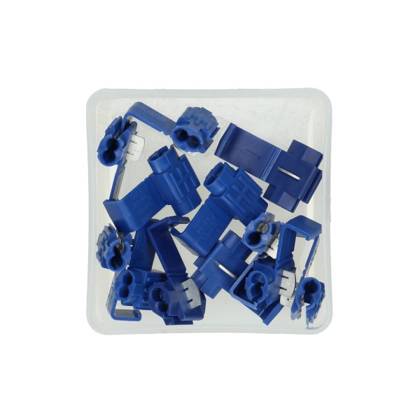 Kabel verbindingsstuk blauw 12stuks