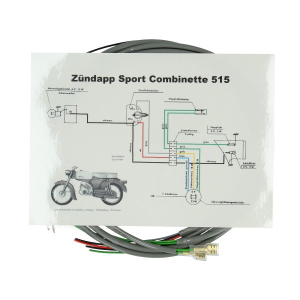 Wire harness sport combinette Zundapp model 515 grey