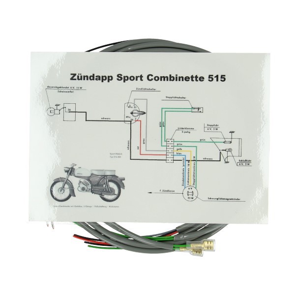 Kabelstrang sport Combinette Zundapp Modell 515 grau