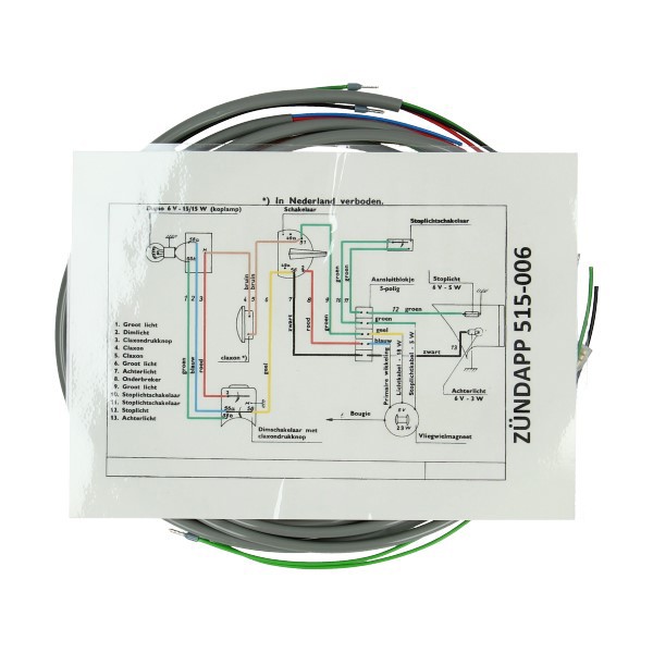 Wire harness Zundapp model 515 grey 515-006