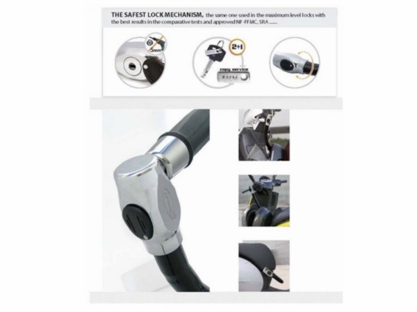 Cable lock handle bar luxury antirobos Honda Vision 4-stroke 2012 artago