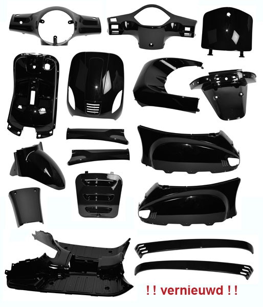 Body work set China LX Riva VX50 Napoli Roma 19 parts black