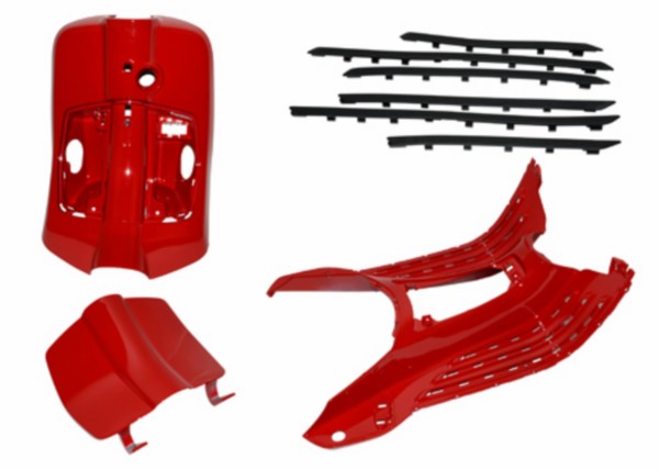 Boddykit plastic Vespa Primavera red dragon 894 Piaggio original r7 4-parts