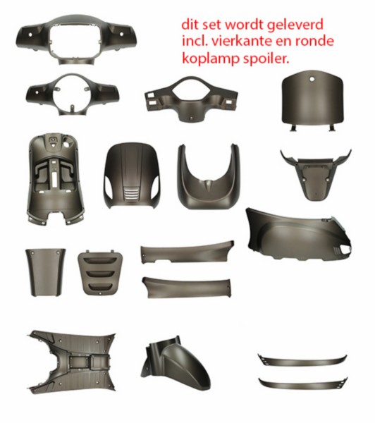 Boddykit !!mist side cover rechts!! China Vespa LX S Napoli Riva Roma Vespelini vx50 original