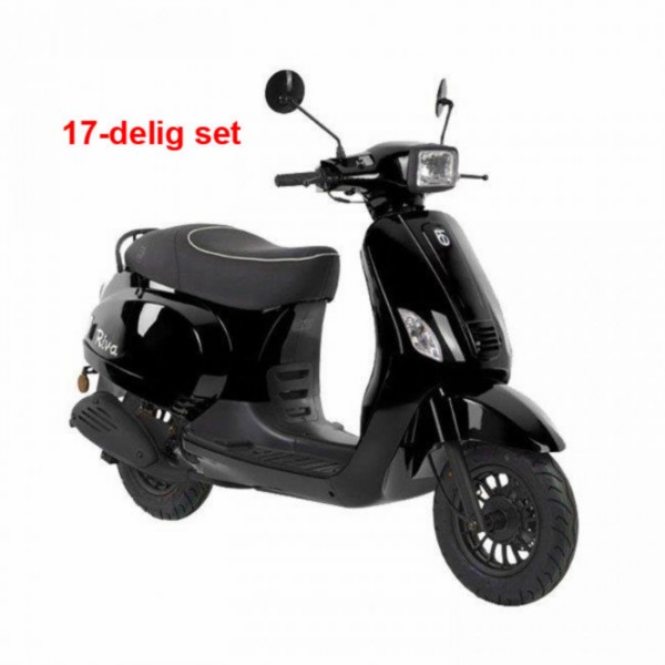 Verkleidungskit Modell China Vespa S Riva sport Vespelini vx50s Schwarz original 17-deli