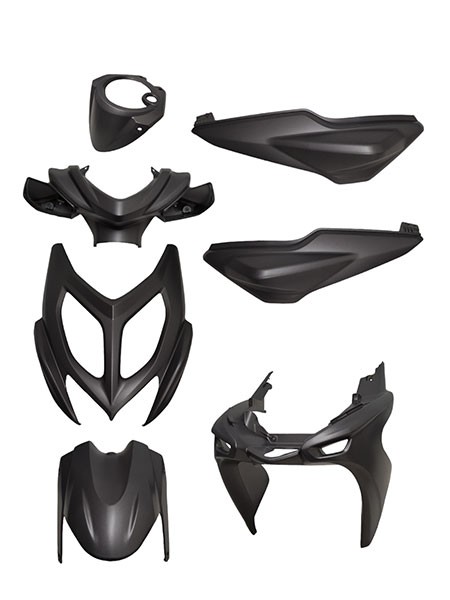 Kappenset zwart mat past op Yamaha Aerox 2013