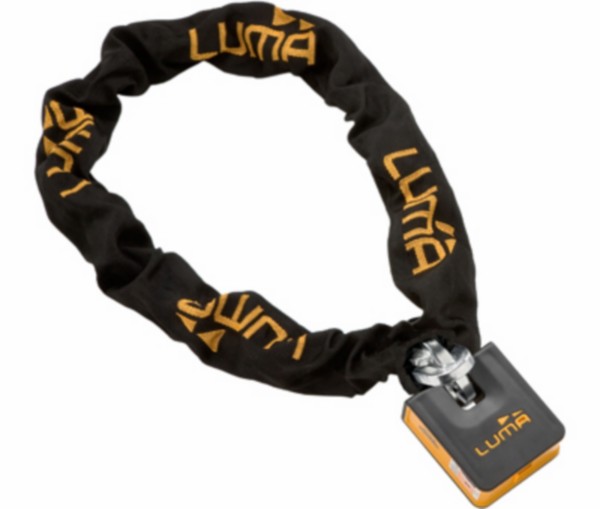 Kettingslot + hangslot art 3-sterren 120cm zwart oranje Luma escudo 38 chain