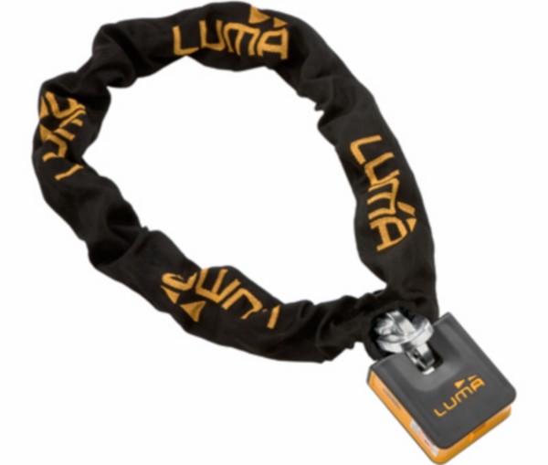 Kettingslot + hangslot art 3-sterren 170cm zwart oranje Luma escudo 38 chain